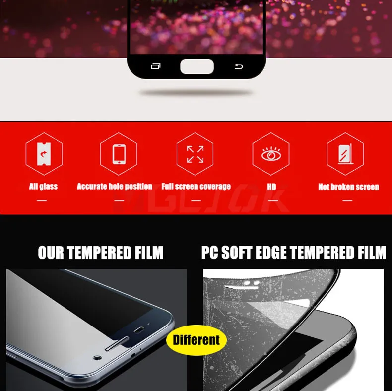 9H 3D полное покрытие Защитное стекло для samsung galaxy J3 J5 J7 закаленное стекло для samsung galaxy S6 S7 защита экрана