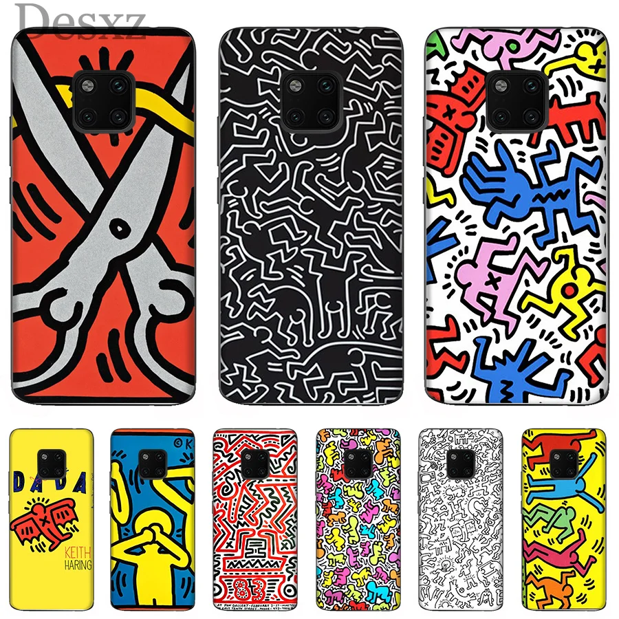 

Phone Case Keith Haring Art For Huawei mate 10 20 lite Pro 3 3i i Y5 Y6 prime 2017 2018 Cover