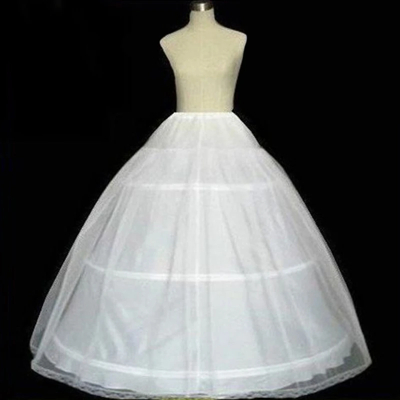 3-Hoops-Bridal-Crinolines-Petticoat-Bustle-Ball-Gown-Wedding-Dress-Underskirt