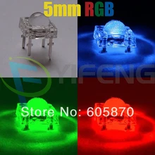 20 шт. светодиодный 5 мм RGB Пиранья общий катод общие анодные светодиоды 4 pin купол Широкий Угол супер яркий светильник лампа для автомобиля светильник