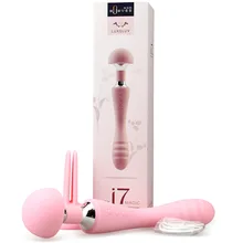WOWYES i7 Double head AV vibrator USB magnetic charging Female masturbation rabbit clit stimulation body massager Adult sex toy