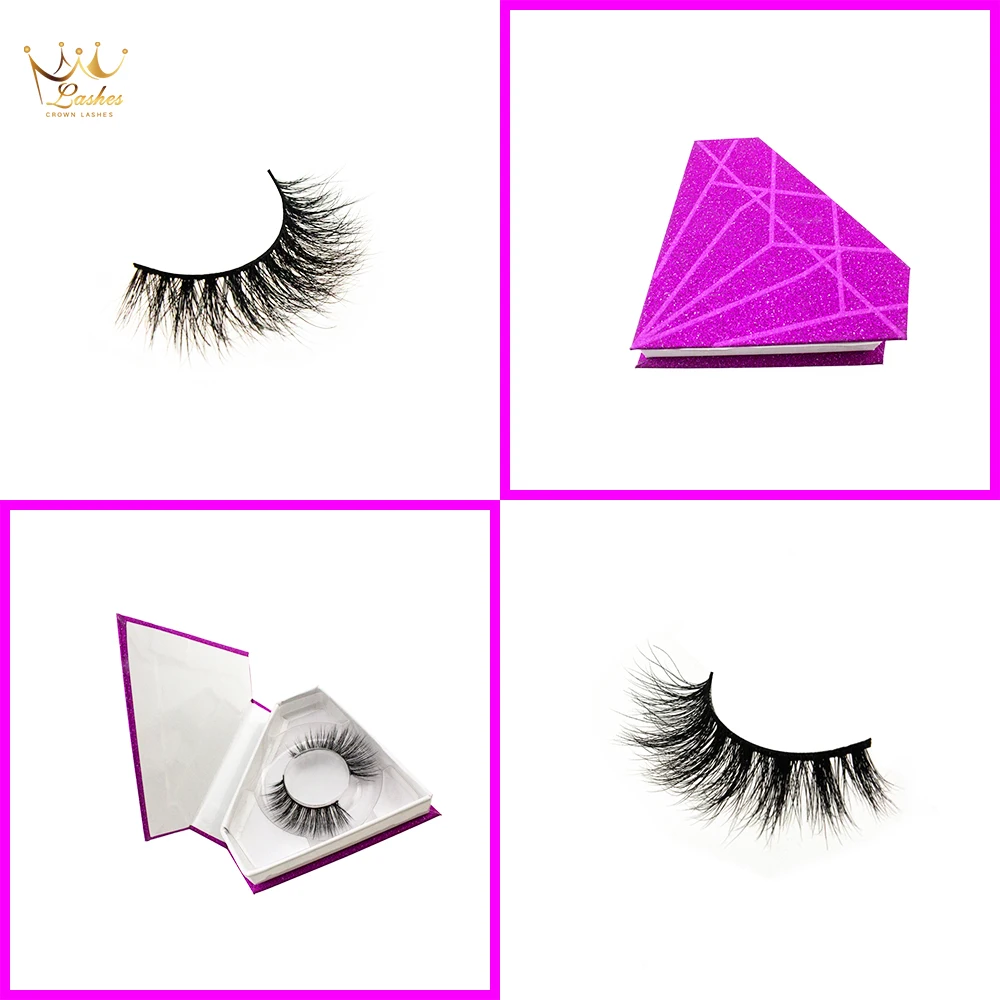 

CROWN LASHES mink lashes 3d mink eyelashes false lashes eyelash packaging box custom logo