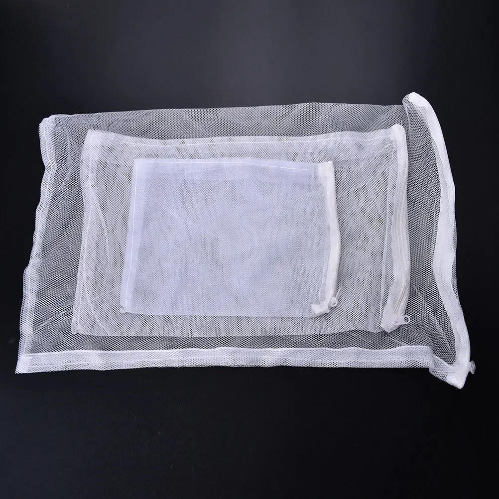 

White 1Pcs Aquarium Fish Tank Pond Filter Mesh Bag Net For Bio Ball Carbon Media Ammonia Bag Isolation Bag