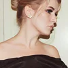LUOTEEMI Délicates Boucles D'oreilles Micro Pavé Brillant Minuscule Zircon Cubique Clair Insecte Papillon Forme Oreille Accessoires pour Filles ► Photo 2/6