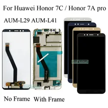 5,7 дюймов для huawei Honor 7C AUM-L41 ЖК-дисплей+ кодирующий преобразователь сенсорного экрана в сборе с рамкой для huawei Honor 7A Pro AUM-L29