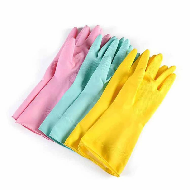 Lateks temizlik eldiveni bulaşık yıkama ev eldivenleri çamaşır yıkama mutfak üç renk mevcut KC1492|latex cleaning gloves|household glovescleaning gloves - AliExpress
