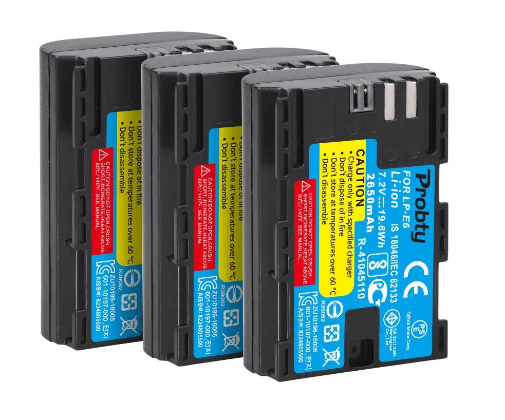 3 Pcs Battery LP E6 E6N LP-E6 LPE6 Аккумулятор 2650 мАч для камеры Canon 5D Mark II III IV, 80D, 70D, 60D, 6D, EOS 5Ds, 5D2, 5D3, 5DSR, 5D4 - Цвет: 3 Pcs Battery