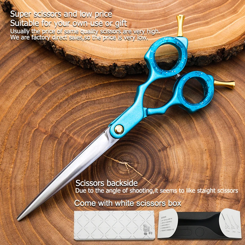Professional Pet Dog Grooming Shears Curved 6.5 Inch Dog Grooming Scissors Curved Shears Japan 440C Kingbird
