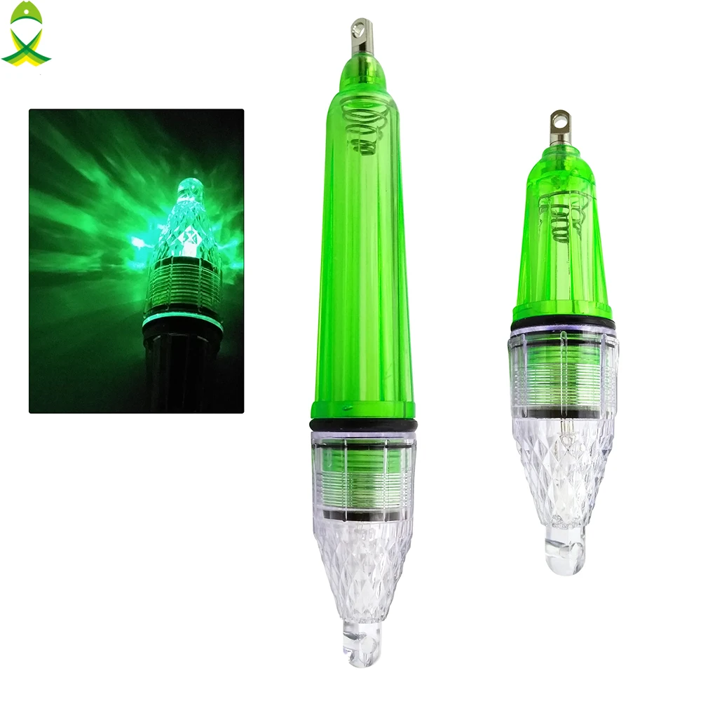 JSM 2pcs/lot 12cm 17cm Green Underwater Lamp Boat Fishing Lure Lights