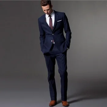 

Slim Fit New Arrival Custom Made Groom Tuxedos Peak Lapel Men's Suit Groomsman/Best Man Wedding/Prom Suits(Jacket+Pants)