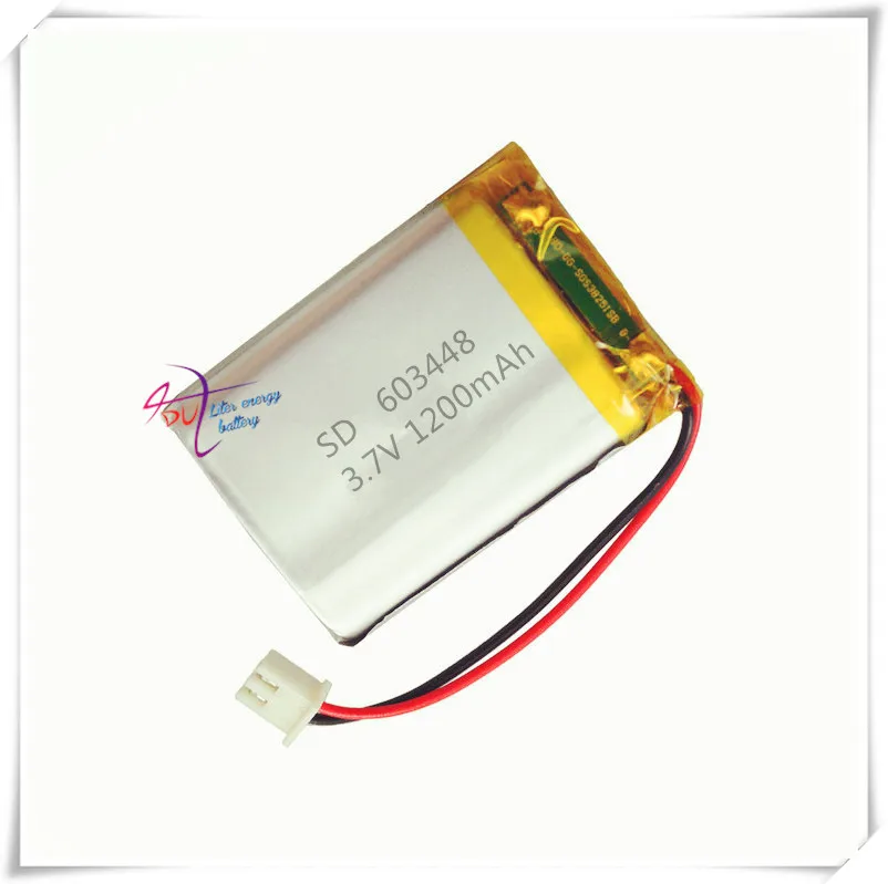 

li-po XHR-2P 2.54 1200mAh 603448 Wireless Cordless phone reading machine 3.7V lithium polymer battery 603450