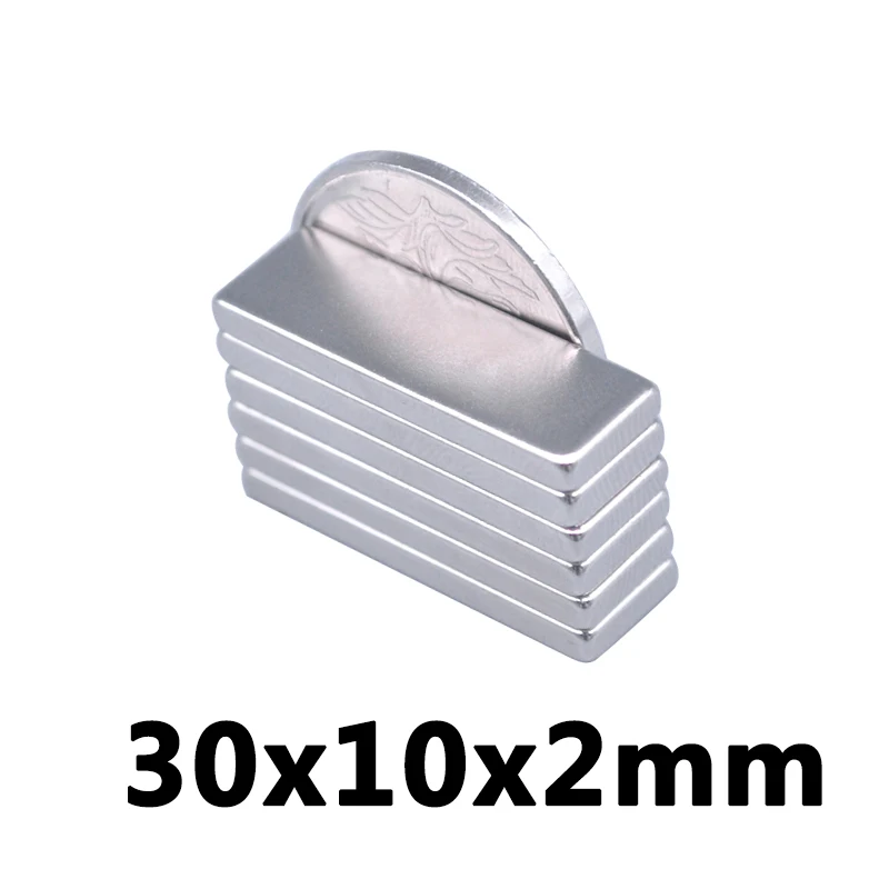 

10pcs 30x10x2 mm N35 Super Strong Block Neodymium Magnets Rare Earth Magnet 30mm x 10mm x 2 mm