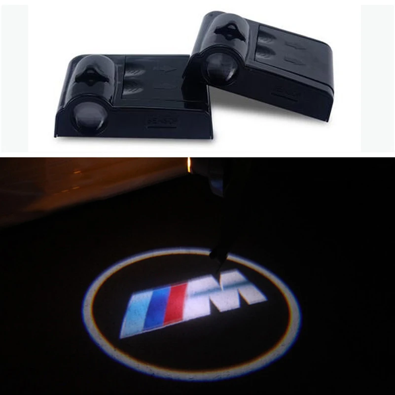 

For bmw e46 e39 e36 e90 e60 f30 e30 e34 f10 x5 x5 e53 f20 e87 x3 e92  Wireless Car Logo Projector lights Automatic sensor lamp