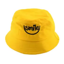 Пляжная шляпа для малышей, шляпа от солнца для девочек, шляпа от солнца, детское ведро, шляпа, Детская Хлопковая летняя шляпа для мальчиков, Панама, Кепка с персональной улыбкой H164S