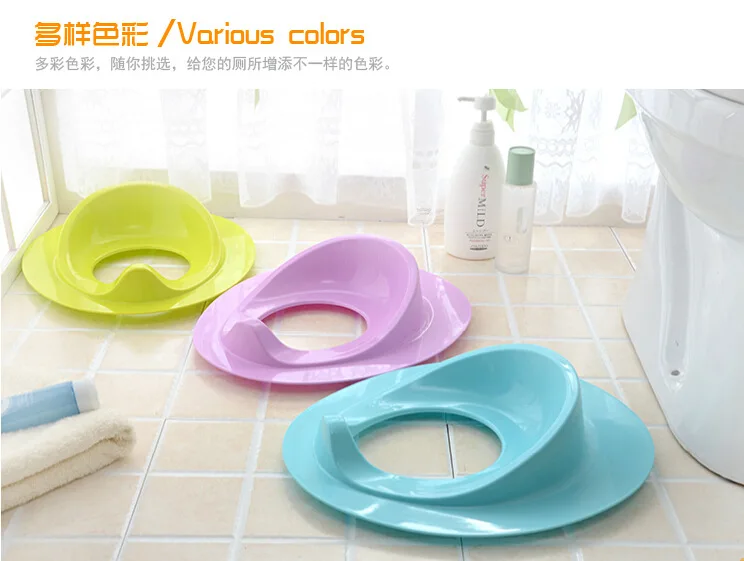 Crianças de Plástico Simples ao Lado do Vaso Sanitário para Crianças Portátil Potty Training Assento Não-slip Pad Criança Mat Sit Azul Amarelo 13 High Quality Mamãe e Bebê