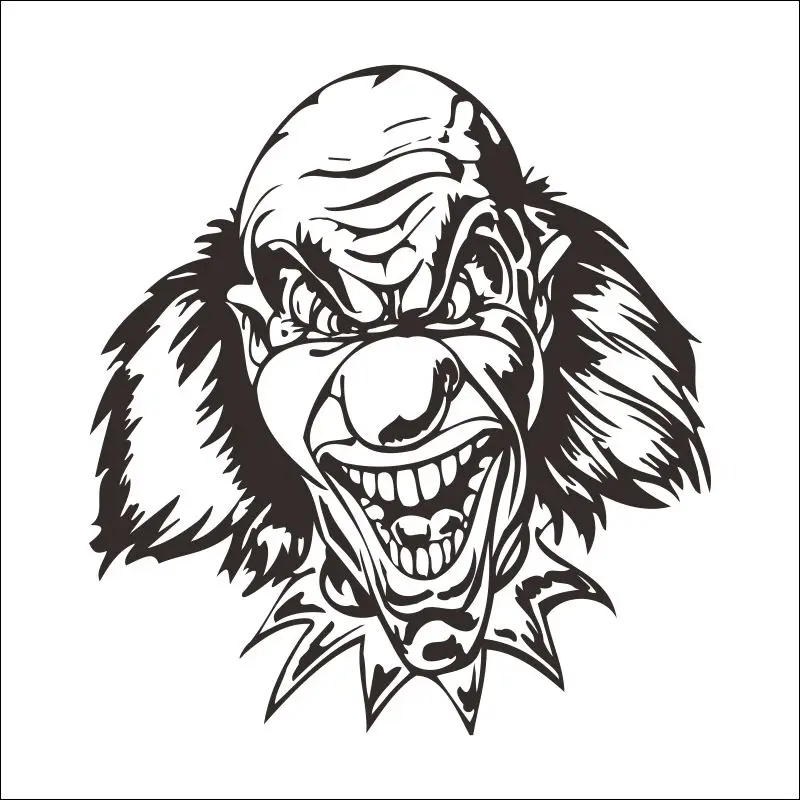 DCTAL Clown Wall Decal Circus clown pared Jester Juggler Carnival positive decor Nursery Kids Room Wall Art Decoracion para 0038