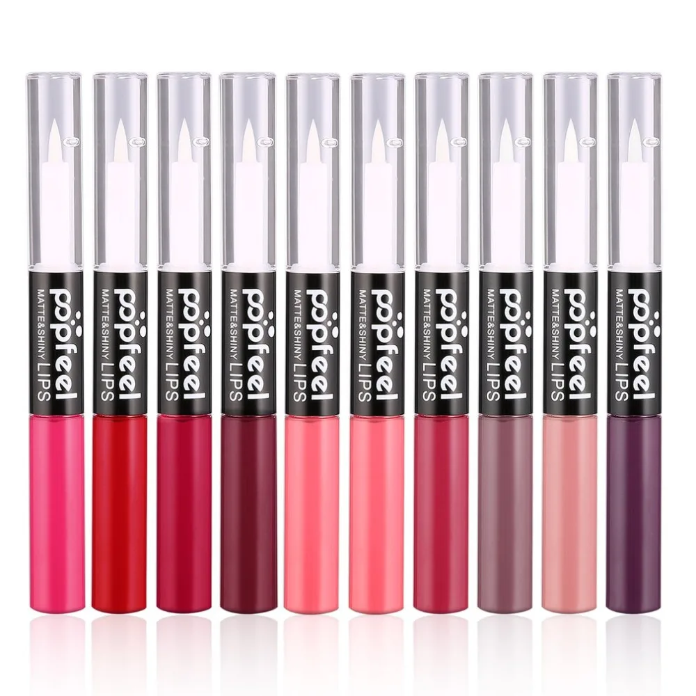 

POPFEEL Beauty Lip Gloss Non-slip Matte & Shiny Lip Gloss with moisturizing Lip Oil Brightening Long-lasting Make Up Tool new
