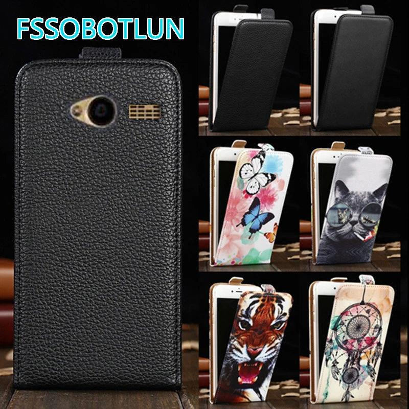 

FSSOBOTLUN For Alcatel Pixi 4 (4) 4034D 4.0 Case Cartoon Painting vertical phone bag flip up and down PU Leather Cover