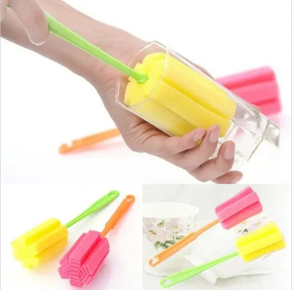 

Durable cup brush cleaning sponge clean cleaning bottle Scrubber Kitchen Tool tea glass chinaware porcelain coffee stains