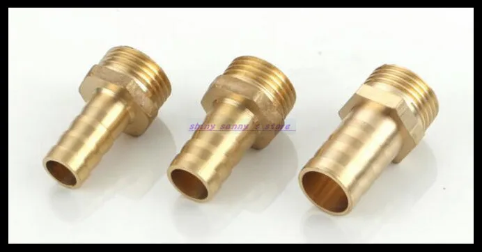 

5Pcs/Lot BG10-03 10mm-3/8" BSP Male Barbs Hose Brass Adapter Coupler