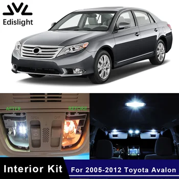 

Edislight 12Pcs White Ice Blue LED Lamp Car Bulbs Interior Package Kit For 2005-2012 Toyota Avalon Map Dome Trunk Door Light