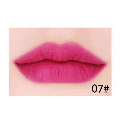 KAQIYA 12 Colors Matte Plumper Lip Gloss Long Lasting Sexy Waterproof Kiss-Proof Volume Lipgloss Vivid Colorful Liquid Lipstick - Color: 07