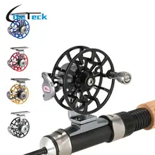 Мини-катушка для ловли с правой рукой, катушка для ловли нахлыстом с ЧПУ, Обработанная алюминиевая полностью Металлическая катушка, катушка для подледной рыбалки, катушка, снасти, инструмент