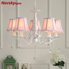 Модная люстра потолочная на кухню хрустальная люстра потолочная в спальню потолочная люстра в гостиную подвесная лампа розовый абажур из ткани потолочные люстры для интерьера
