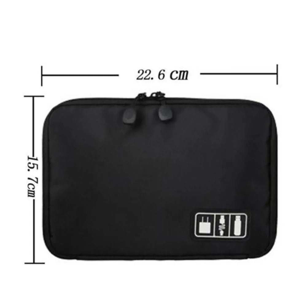 Waterproof Double Layer Travel Wire Storage Bag Electronic Accessories Tool Pouch Organizer Hard Drive Pen Data Cable bags-in Storage Bags from Home ...