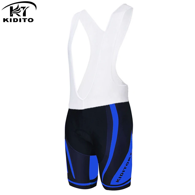 Blue Bib Pants KIDITOKT ударопрочный велосипедный нагрудник, шорты с 3D гелевой подкладкой, велосипедный нагрудник, колготки, короткие штаны, MTB горный велосипед, велосипедное нижнее белье - Цвет: Blue Bib Pants