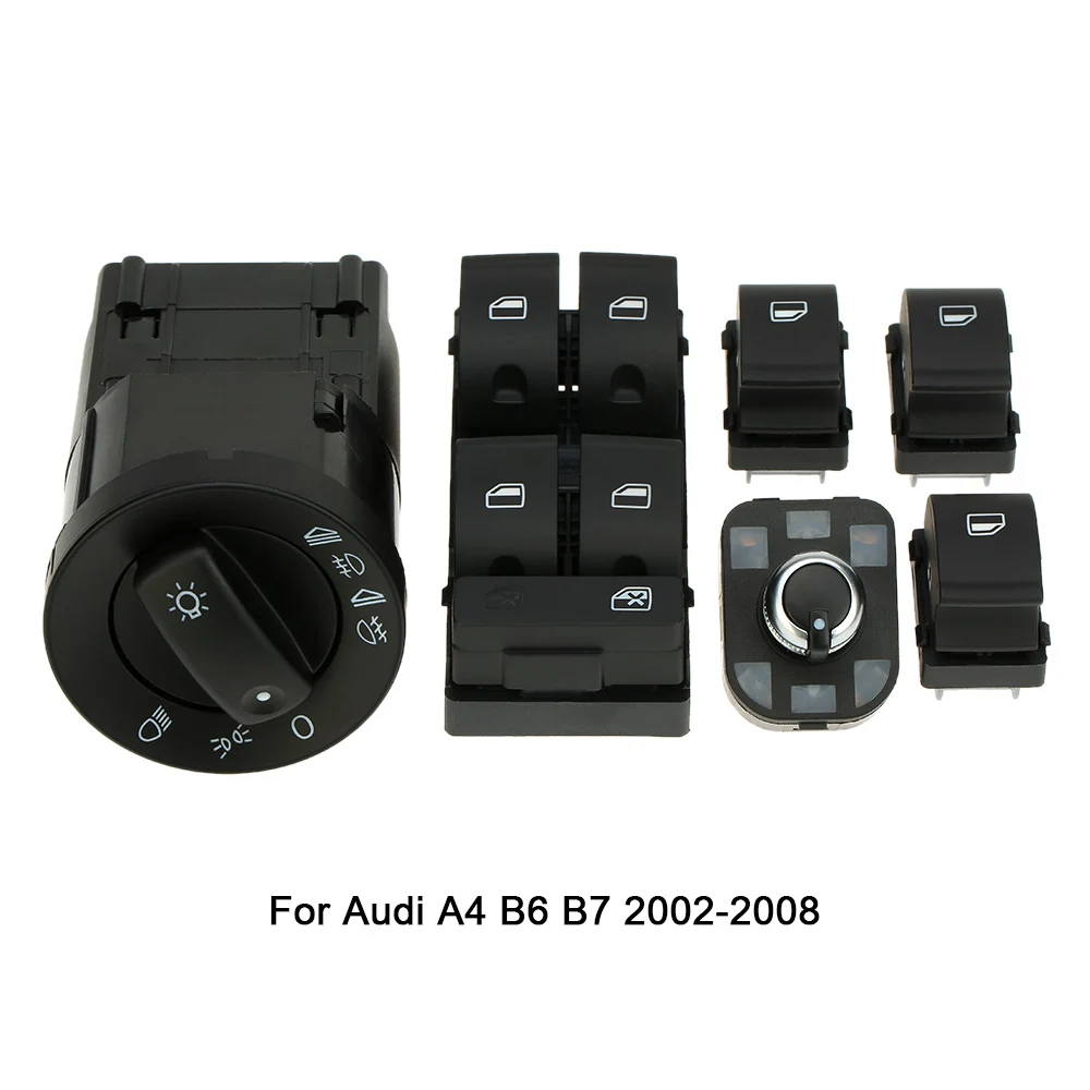6pcs OEM Car Style Headlight Control Electric Power Window Master