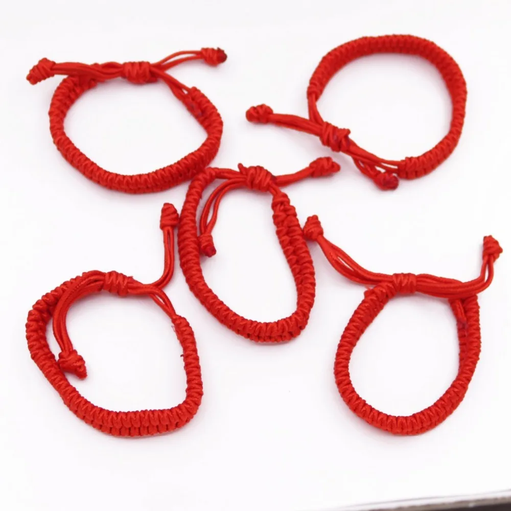 

5 PCS Red Thread Lucky Fortune Rope charm Feng Shui Bracelet Bangle 7-9 "