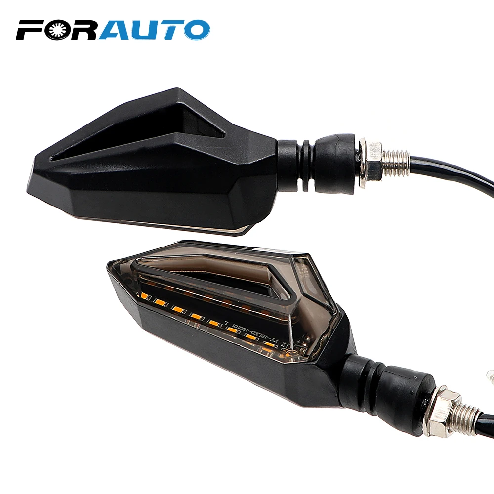 

FORAUTO 2 PCS 34 LEDs Motorcycle Turn Signal Light Yellow Blue Colors Lighting Motorbike Indicators Blinker 12V