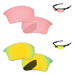 24 К золотой и Кристалл Розовый 2 пары Замена оптические стёкла для Половина Куртка 2,0 XL Солнцезащитные очки женщин рамки 100% UVA и UVB защиты