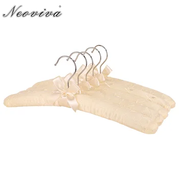 

Neoviva Vintage Lace Coat Hanger for Bride Wedding Dress, Pack of 5, Embroidery Pearl Shell Bridesmaid Gift Nordic Style Cintres