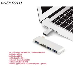 Алюминий USB HUB 3.0 SD карты памяти с Тип c конвертер USB для Chromebook MacBook Lenovo Acer HP -PC друг