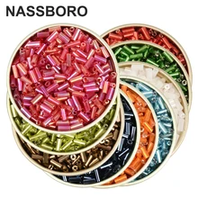 Около 4,5 шт 2x мм стеклянный бисер чешский/изготовление бусин и ювелирных изделий/Серебряный Стеклярус длинные/ diy аксессуары для ювелирных изделий