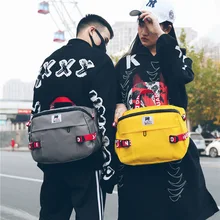 Unisex Waist Bag Fanny Pack Large Capacity Chest Bags Bum Package Street Style Hip Hop Packs Solid Color Oxford Cloth Handbag