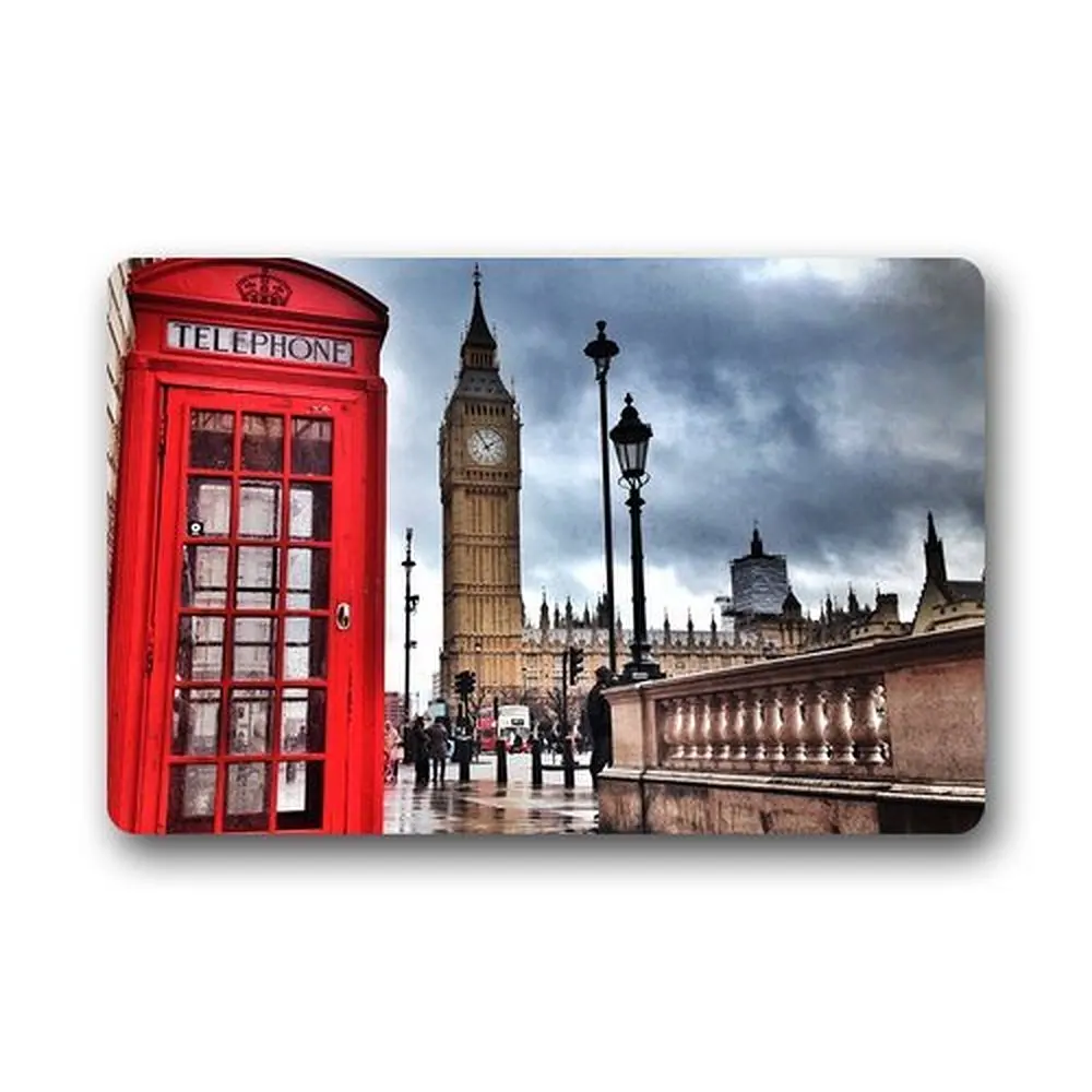 Warm Tour Custom Union Jack London Scenery Doormat For Drying Wet