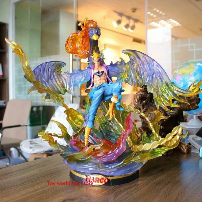 Japanese Manga One Piece Statue Marco Whitebeard Pirates Full Length Portrait Pvc Action Figure Collectible Model Toy Box V86 Aliexpress