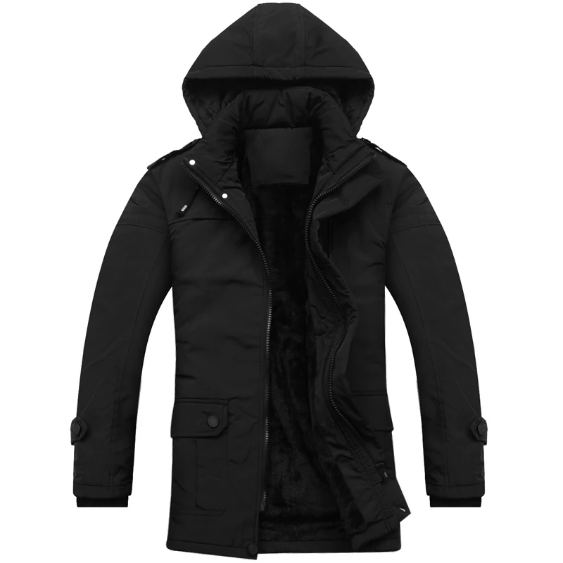 Buy Men's Parkas Jackets Men Black Outerwear Warm