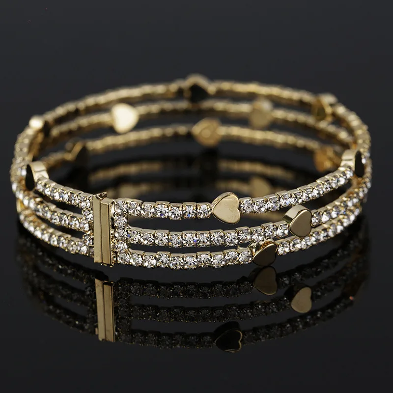 New-Heart-Pendants-Gold-Wedding-Bridal-Bracelet-Bangle-Jewelry-Adjustable-Bangles-Valentine-s-day-Gift-For (1)
