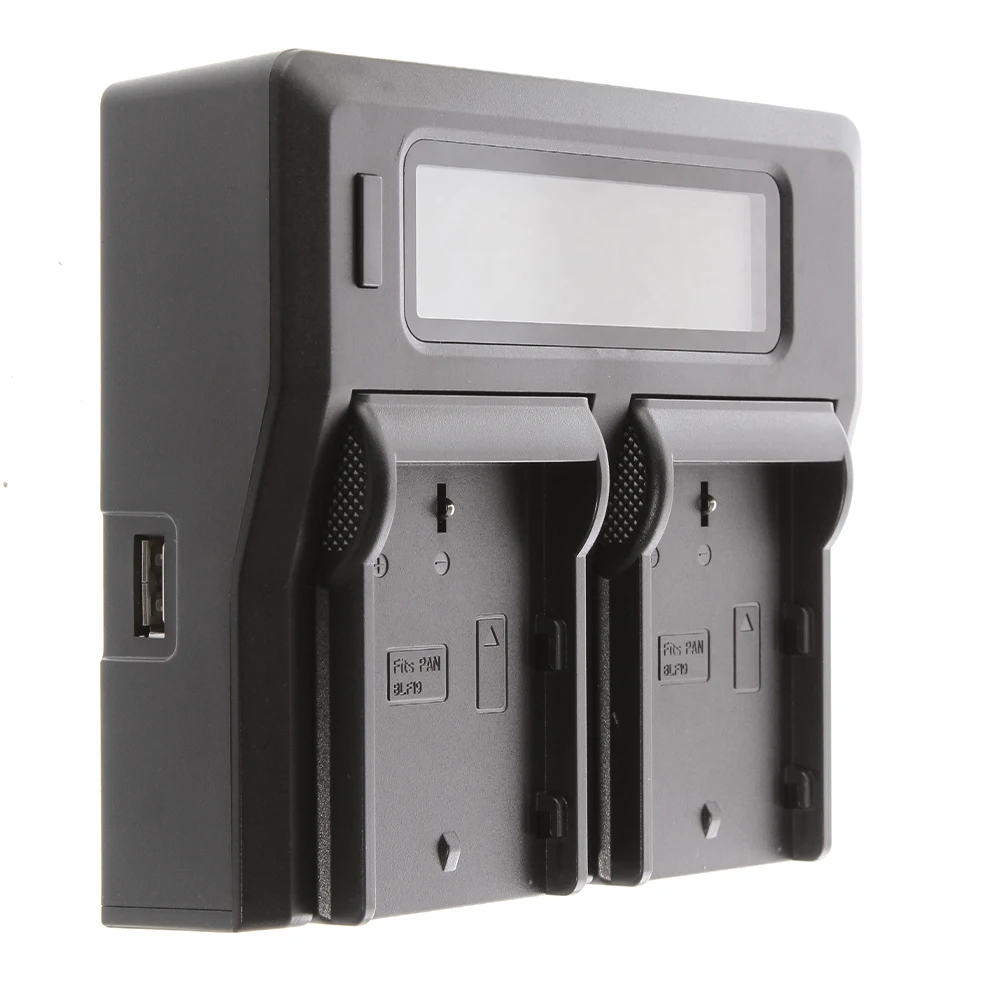 LCD Dual Channel Camera Battery Charger w/ for BLF19GK Panasonic DMC GH5 GH4 GH3 DSLR US plug | Электроника