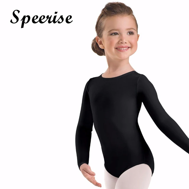 Trampas Acechar Disparates SPEERISE-leotardo de LICRA para niñas, leotardo de manga larga con cuello  redondo, color negro, para gimnasia, Ballet, baile, body con cremallera _ -  AliExpress Mobile