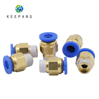 

5pcs 3D Printer Pneumatic Connectors PC4-01 1.75mm or PC6-01 3.0mm PTFE Tube quick coupler, j-head Fittings Hotend Fit