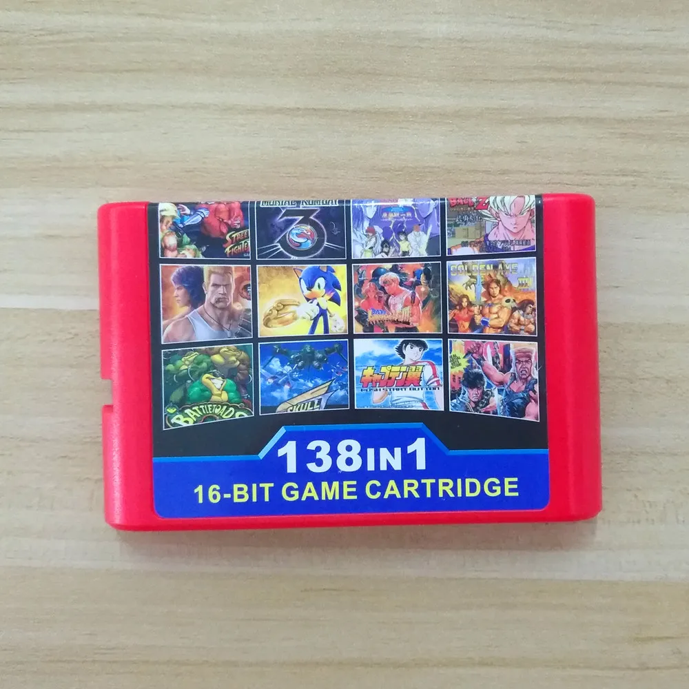 Игровой картридж 138 в 1(1G) с истребителем (16 ролей) Street Of Rage1/2/3 Golden Axe1/3 сила грома для