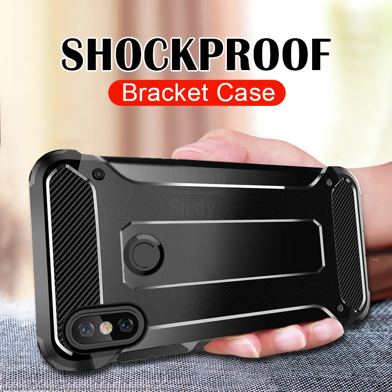 

Armor Shockproof Case On The For Xiaomi Redmi 5A 6A Note 5 PLus 6 Pro Full Cover For Xiaomi Pocophone f1 PC+TPU Protective Case