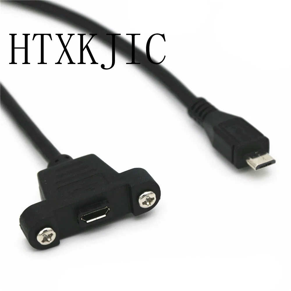 

Micro-USB 5pin Micro USB USB 2.0 Male Connector to Micro USB 2.0 Female Extension Cable 30cm 50cm With screws Panel Mount Hole
