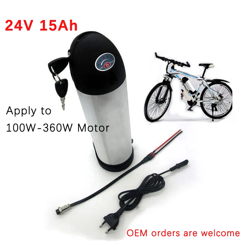 24V 360W 15Ah литиевая аккумуляторная батарея для электровелосипеда мотора скутера