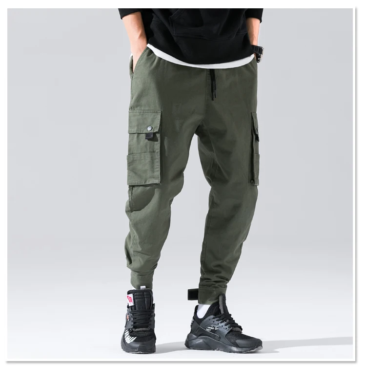 Мужские брюки для пробежек Для мужчин s хип-хоп карман Ankel грузовые штаны спортивные штаны Harajuku уличная Повседневное камуфляж Calcas Masculina